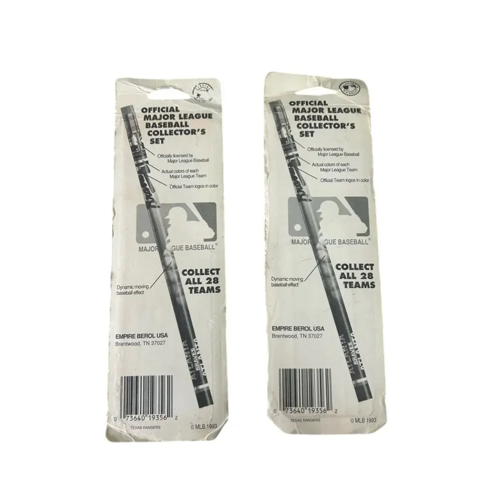 1993 Texas rangers MLB- unopened pencil sets- two packs - packaging has wear